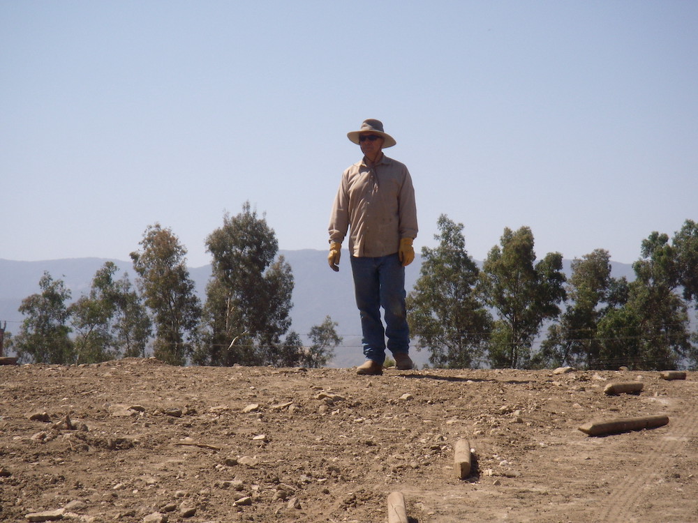 Marcelo on the property in the early days